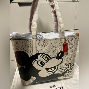 Coach Disney Mickey Mouse x Keith Haring Highline Tote Limited Edition - NWT